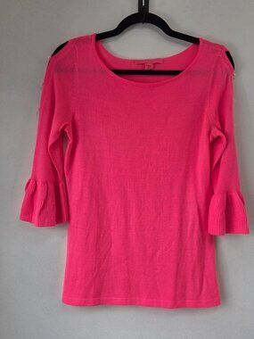 Lilly Pulitzer Hot Pink Sweater Office Barbiecore Women's S